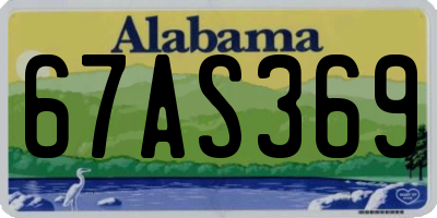AL license plate 67AS369