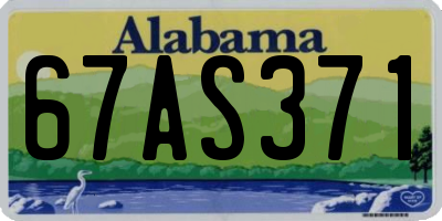 AL license plate 67AS371