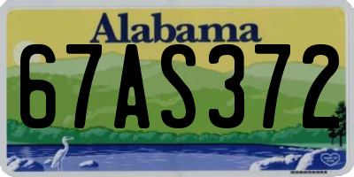 AL license plate 67AS372