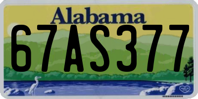 AL license plate 67AS377