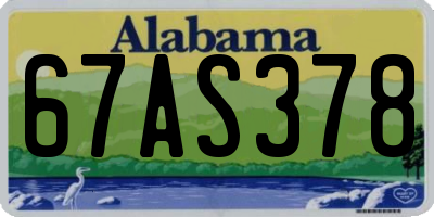 AL license plate 67AS378
