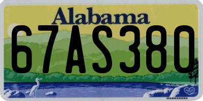AL license plate 67AS380