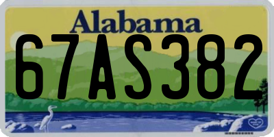 AL license plate 67AS382