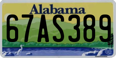 AL license plate 67AS389