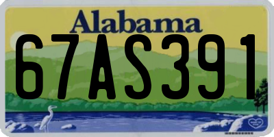 AL license plate 67AS391