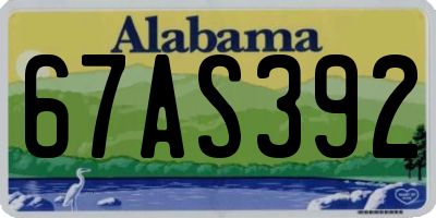 AL license plate 67AS392