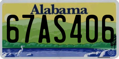 AL license plate 67AS406