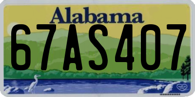 AL license plate 67AS407