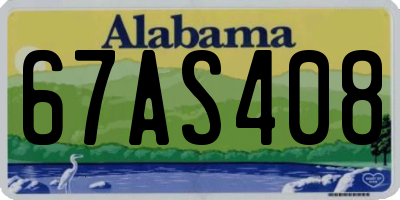 AL license plate 67AS408