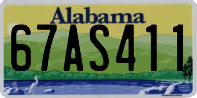 AL license plate 67AS411