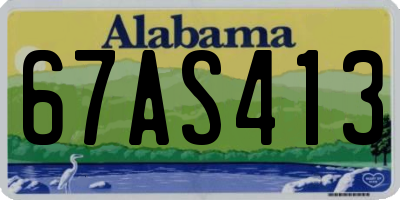 AL license plate 67AS413