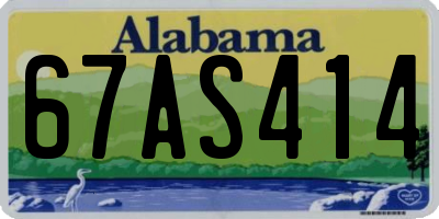 AL license plate 67AS414