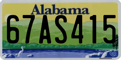 AL license plate 67AS415