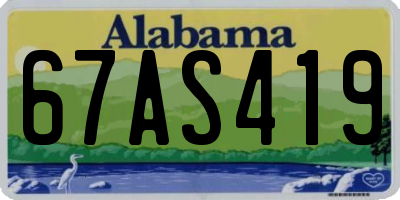 AL license plate 67AS419