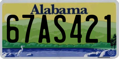 AL license plate 67AS421
