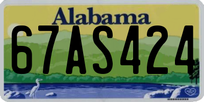AL license plate 67AS424