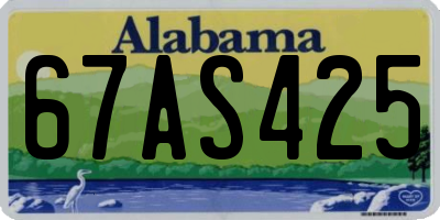 AL license plate 67AS425