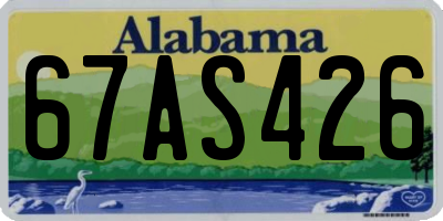 AL license plate 67AS426