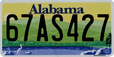 AL license plate 67AS427