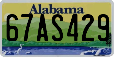 AL license plate 67AS429