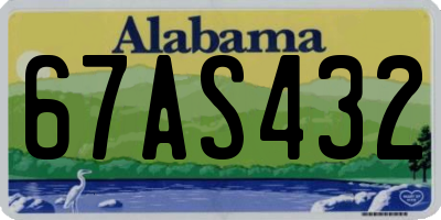 AL license plate 67AS432