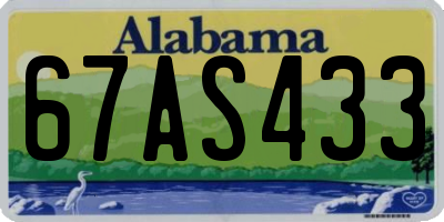 AL license plate 67AS433