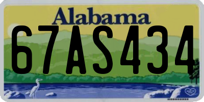 AL license plate 67AS434