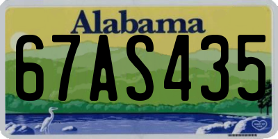 AL license plate 67AS435