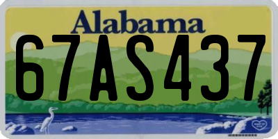 AL license plate 67AS437