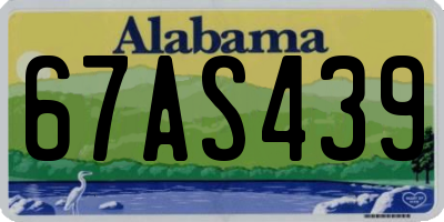 AL license plate 67AS439