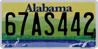 AL license plate 67AS442