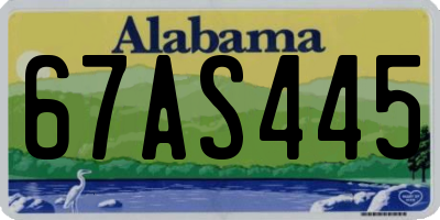 AL license plate 67AS445