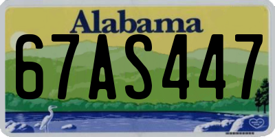 AL license plate 67AS447