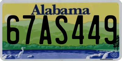 AL license plate 67AS449
