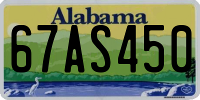 AL license plate 67AS450