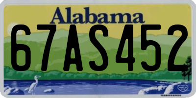 AL license plate 67AS452