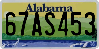 AL license plate 67AS453