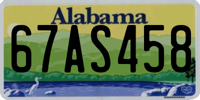 AL license plate 67AS458
