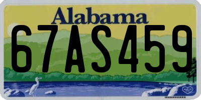 AL license plate 67AS459