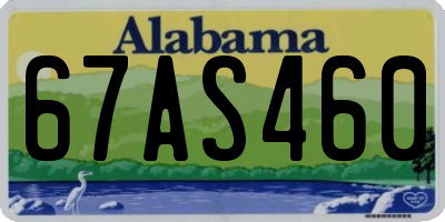 AL license plate 67AS460