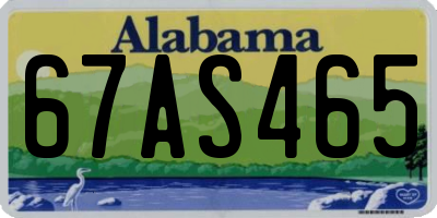 AL license plate 67AS465
