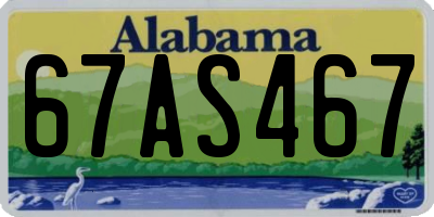 AL license plate 67AS467