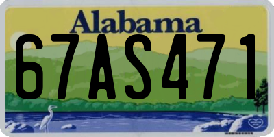 AL license plate 67AS471