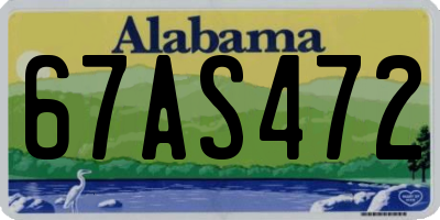 AL license plate 67AS472