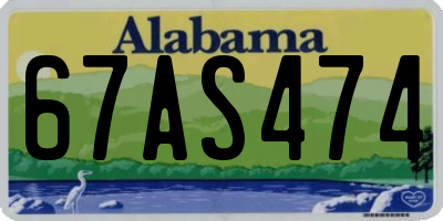 AL license plate 67AS474