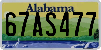 AL license plate 67AS477