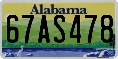 AL license plate 67AS478