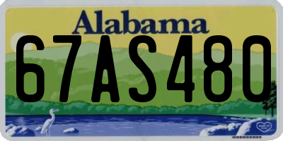 AL license plate 67AS480