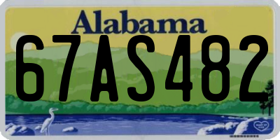 AL license plate 67AS482