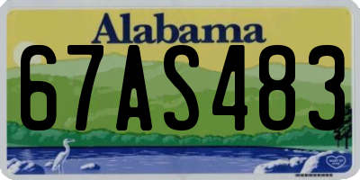 AL license plate 67AS483